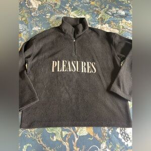 Pleasures Fleece Quarter Zip Pullover Size Large Coat Comfy Loungewear